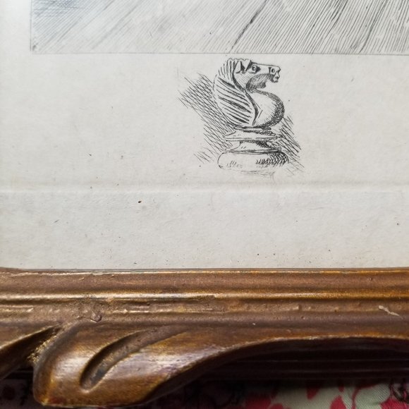 1915 SIGNED Luke Taylor Needs glass repair Realism Art Paris - Picture 11 of 16